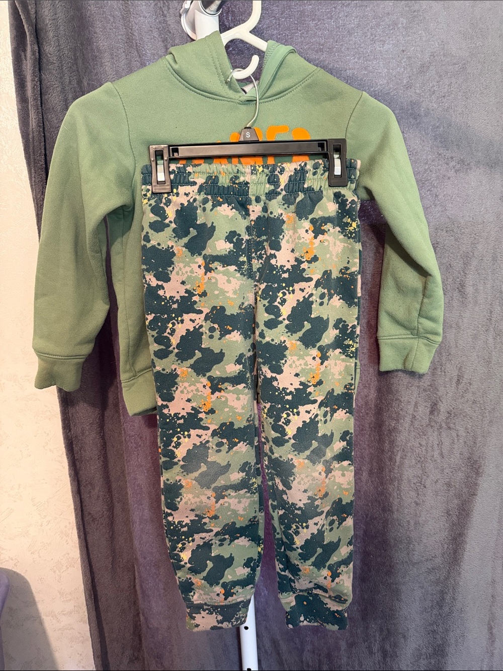 bcg Green Hoodie and Camouflage Jogger Set